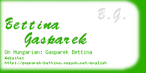 bettina gasparek business card